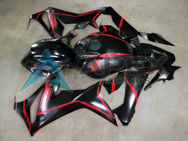Glossy Black Red Stripe - Honda CBR650R (2021-2023) ABS Fairings | Apex Fairings — view 2