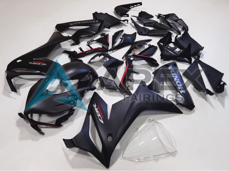 Matte Black  - Honda CBR650R (2021-2023) ABS Fairings | Apex Fairings — view 2