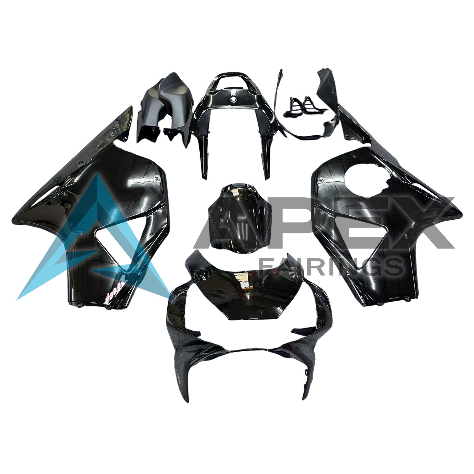 Black - Honda CBR900RR CBR959RR (2002-2003) ABS Fairings — Style A21 | Apex Fairings