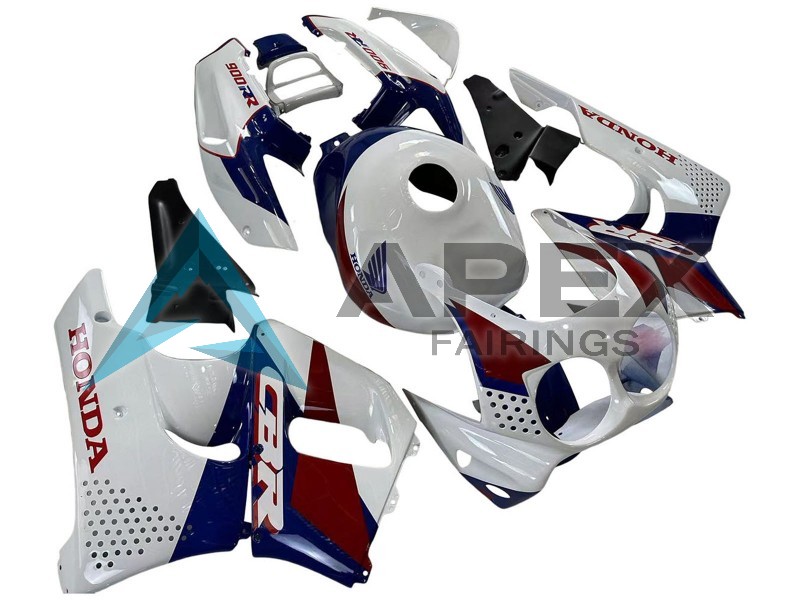 White Red Dark Blue  - Honda CBR900RR CBR893RR SC28 (1992-1993) ABS Fairings | Apex Fairings — view 2
