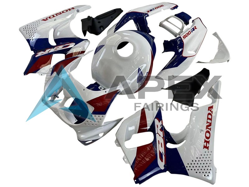 White Red Dark Blue  - Honda CBR900RR CBR893RR SC28 (1992-1993) ABS Fairings | Apex Fairings — view 3