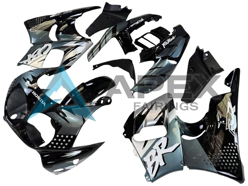 Silver Glossy Black  - Honda CBR900RR CBR893RR SC28 (1992-1993) ABS Fairings | Apex Fairings — view 2