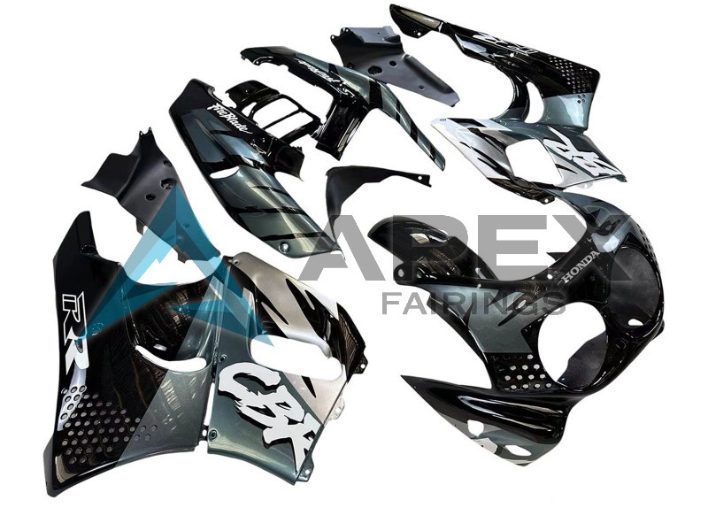 Silver Glossy Black  - Honda CBR900RR CBR893RR SC28 (1992-1993) ABS Fairings | Apex Fairings — view 3