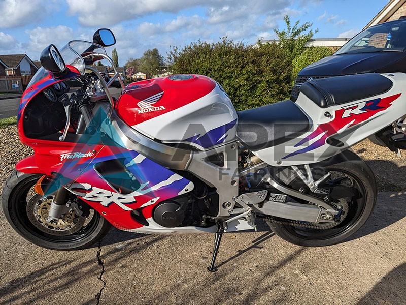 Red Blue White  - Honda CBR900RR CBR893RR SC28 (1994-1995) ABS Fairings | Apex Fairings — view 3