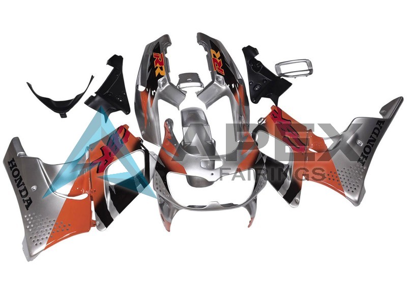 Silver Orange Glossy Black  - Honda CBR900RR CBR893RR SC28 (1994-1995) ABS Fairings | Apex Fairings — view 2