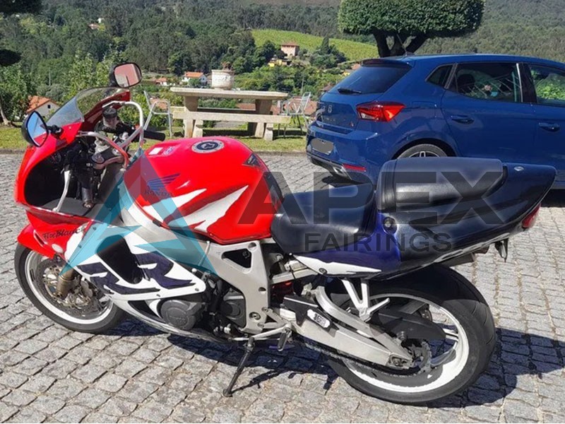 White Red Blue - Honda CBR900RR CBR919RR SC33 (1998-1999) ABS Fairings | Apex Fairings — view 2