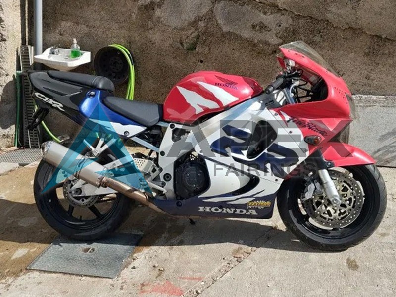 White Red Blue - Honda CBR900RR CBR919RR SC33 (1998-1999) ABS Fairings | Apex Fairings — view 3