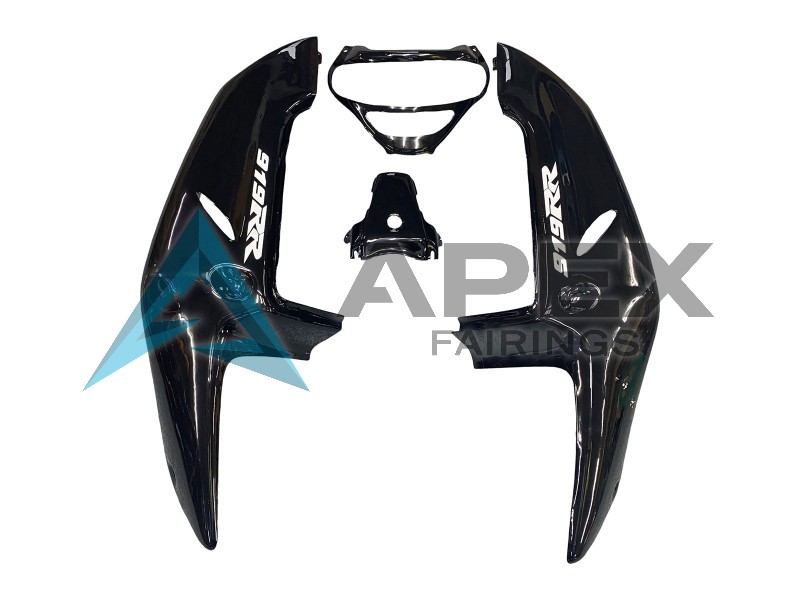 Glossy Black White Decals  - Honda CBR900RR CBR919RR SC33 (1998-1999) ABS Fairings | Apex Fairings — view 4