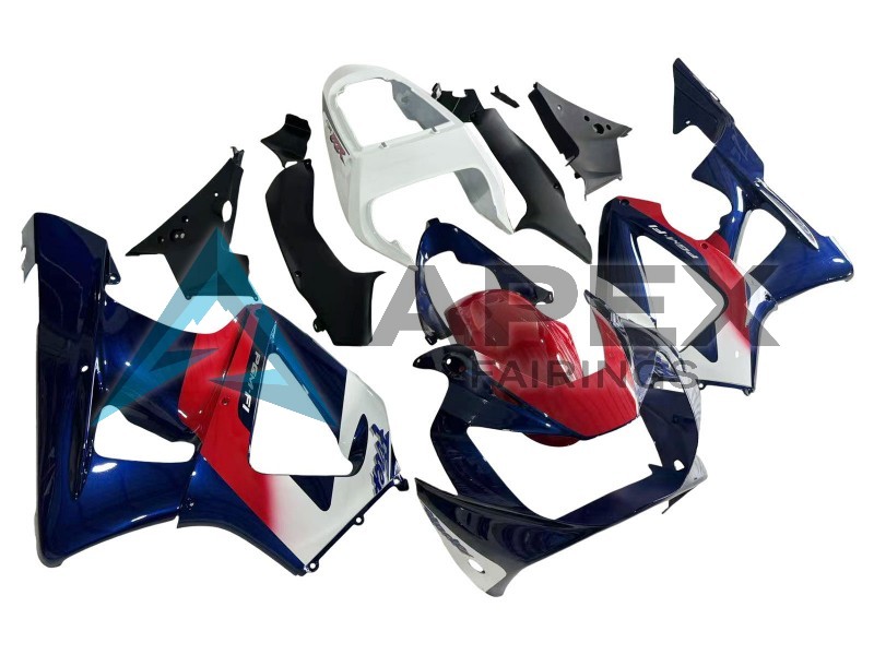 White Red Blue  - Honda CBR900RR CBR929RR SC44 (2000-2001) ABS Fairings | Apex Fairings — view 2