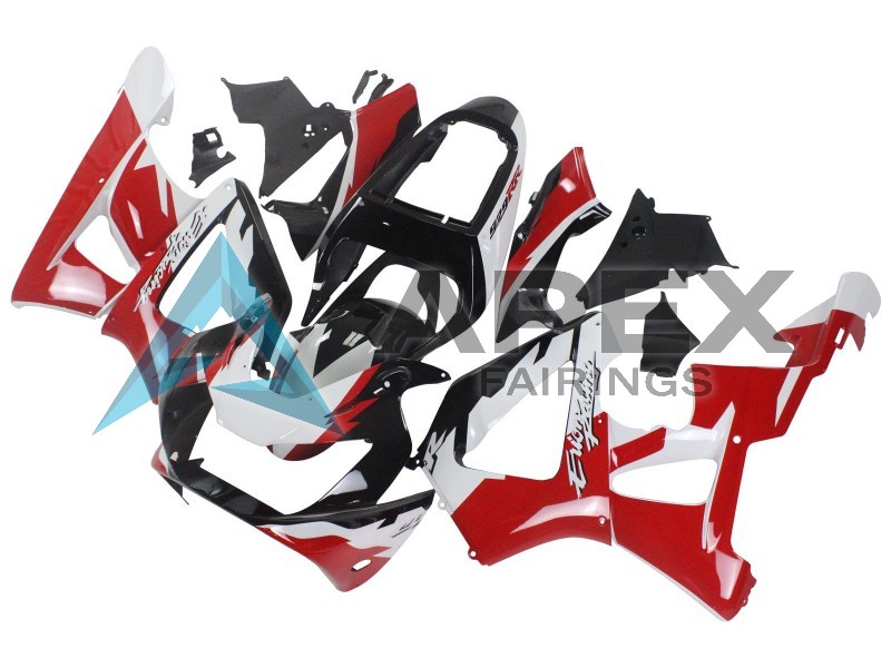 White Red Glossy Black Racing  - Honda CBR900RR CBR929RR SC44 (2000-2001) ABS Fairings | Apex Fairings — view 2