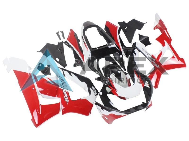 White Red Glossy Black Racing  - Honda CBR900RR CBR929RR SC44 (2000-2001) ABS Fairings | Apex Fairings — view 3