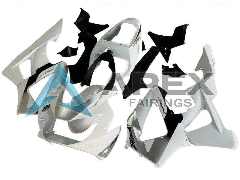 White Silver  - Honda CBR900RR CBR929RR SC44 (2000-2001) ABS Fairings | Apex Fairings — view 2