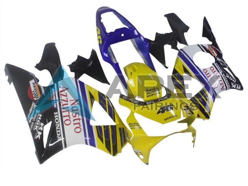 Blue Yellow Glossy Black Red Nastro Azzurro 46  - Honda CBR900RR CBR954RR SC50 (2002-2003) ABS Fairings | Apex Fairings — view 2