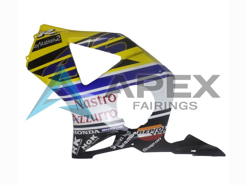 Blue Yellow Glossy Black Red Nastro Azzurro 46  - Honda CBR900RR CBR954RR SC50 (2002-2003) ABS Fairings | Apex Fairings — view 4