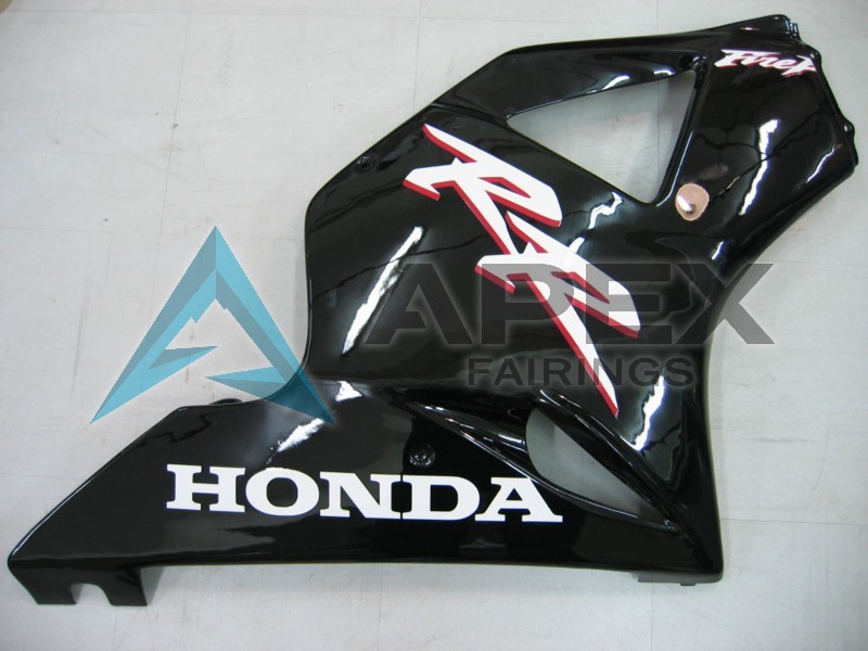 Glossy Black  - Honda CBR900RR CBR954RR SC50 (2002-2003) ABS Fairings | Apex Fairings — view 3