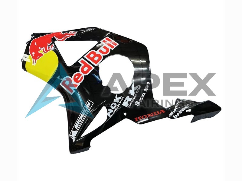 Glossy Black Yellow Red Bull Michelin  - Honda CBR900RR CBR954RR SC50 (2002-2003) ABS Fairings | Apex Fairings — view 4