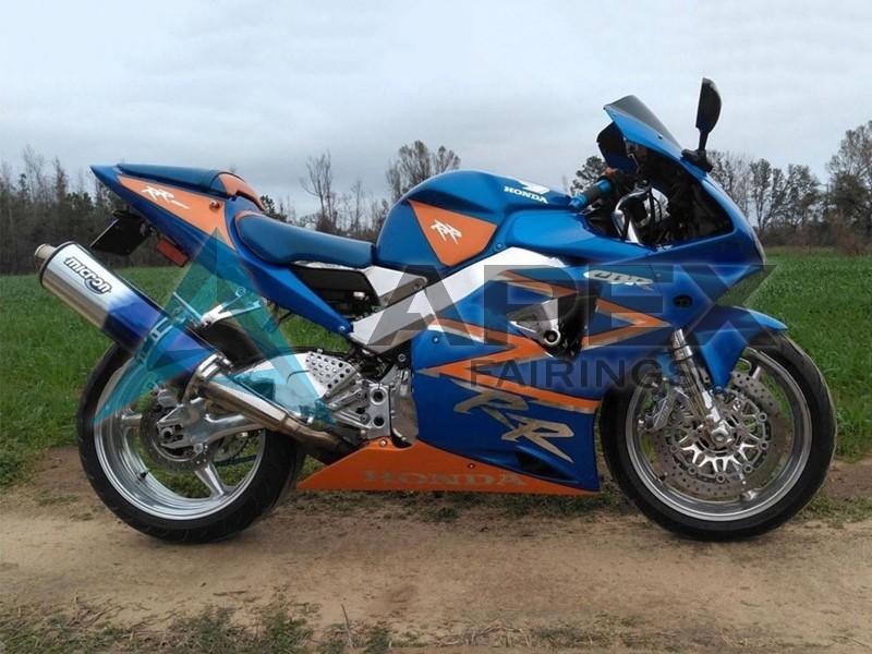 Orange Blue  - Honda CBR900RR CBR954RR SC50 (2002-2003) ABS Fairings | Apex Fairings — view 2