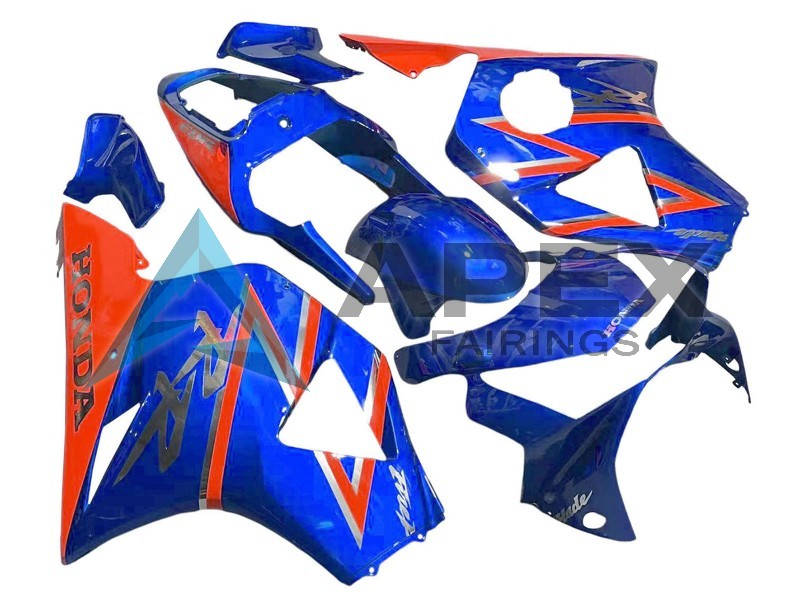 Orange Blue  - Honda CBR900RR CBR954RR SC50 (2002-2003) ABS Fairings | Apex Fairings — view 3