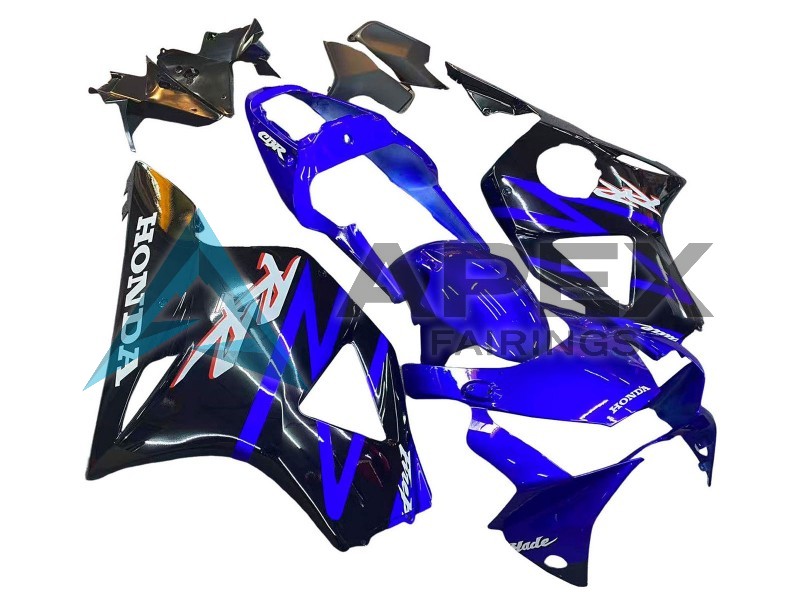 Blue Glossy Black - Honda CBR900RR CBR954RR SC50 (2002-2003) ABS Fairings | Apex Fairings — view 2