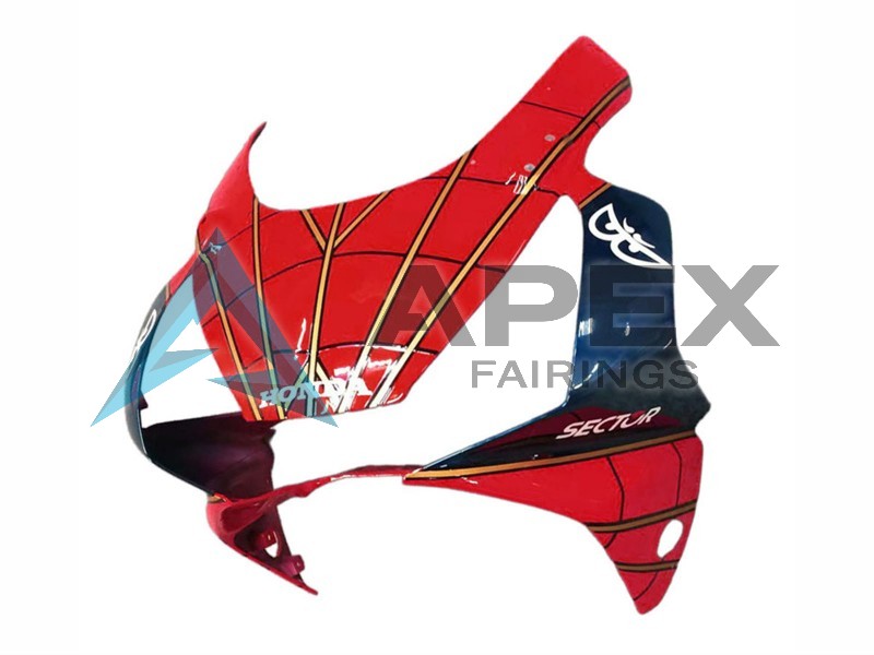 Red Dark Blue Dunlop  - Honda CBR900RR CBR954RR SC50 (2002-2003) ABS Fairings | Apex Fairings — view 3