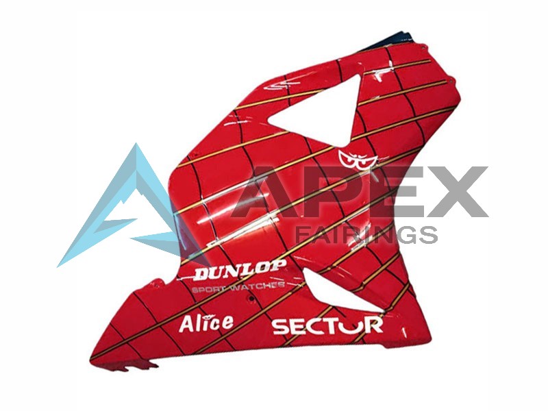 Red Dark Blue Dunlop  - Honda CBR900RR CBR954RR SC50 (2002-2003) ABS Fairings | Apex Fairings — view 4