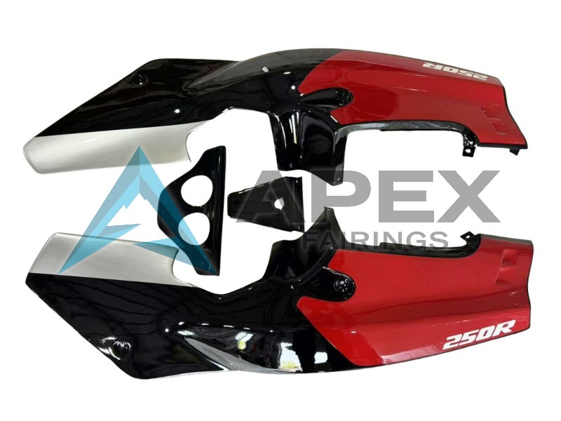Silver Red Glossy Black - Honda NSR250R MC28 (1988-1989) ABS Fairings | Apex Fairings — view 4