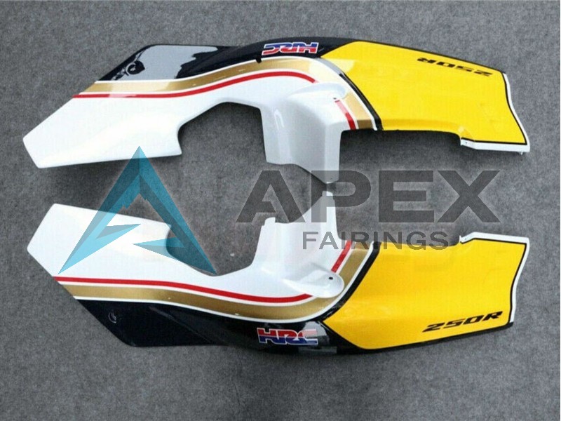White Yellow Gold Glossy Black - Honda NSR250R MC28 (1988-1989) ABS Fairings | Apex Fairings — view 3