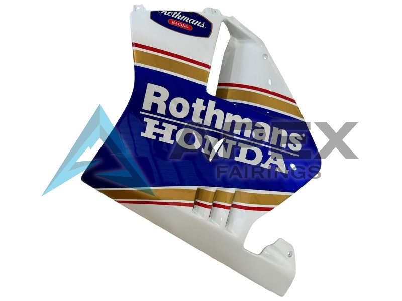 White Blue Yellow Gold Rothmans - Honda NSR250R MC28 (1994-1998) ABS Fairings | Apex Fairings — view 4