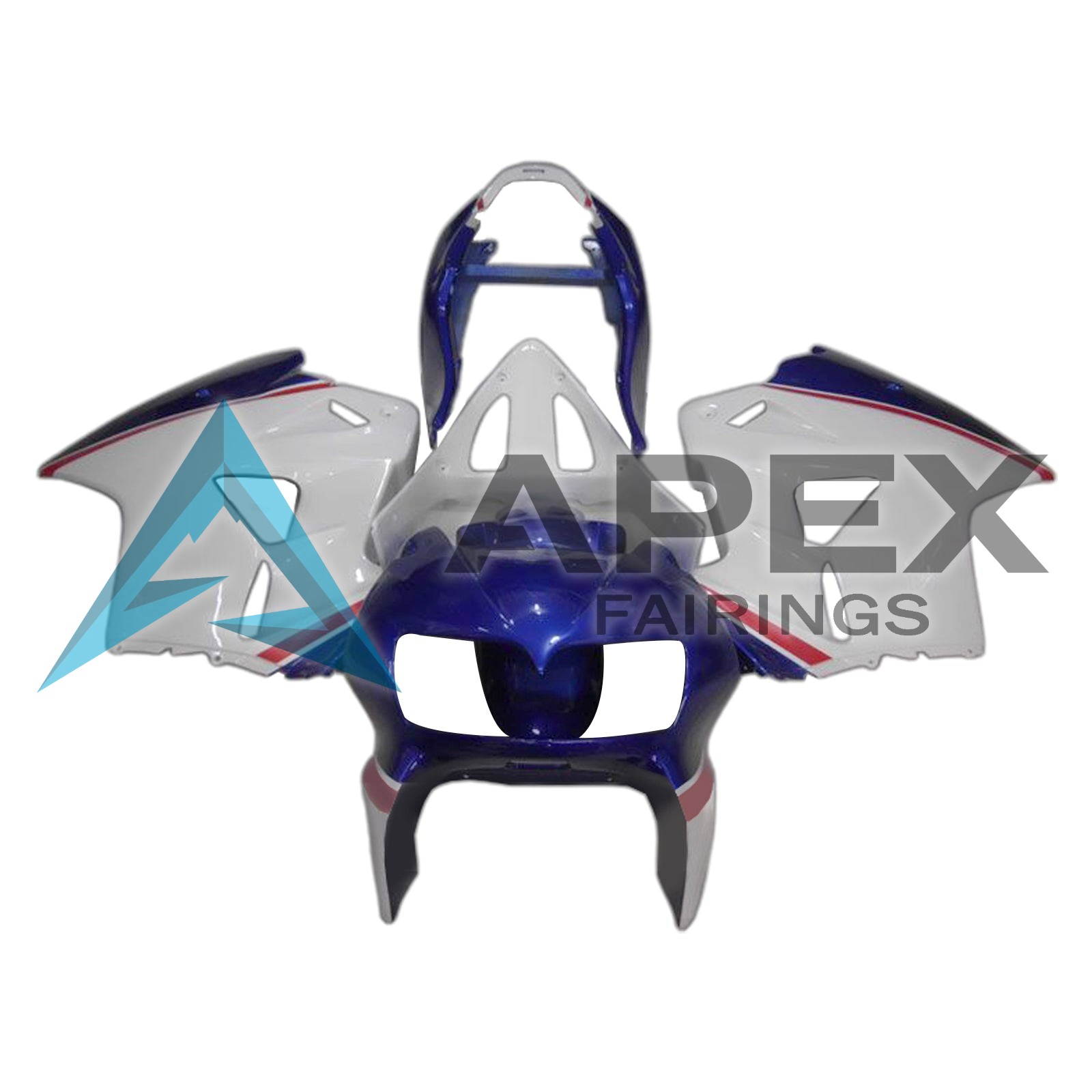 White & Blue - Honda VFR800 Viffer / Interceptor (1998-2001) ABS Fairings | Apex Fairings
