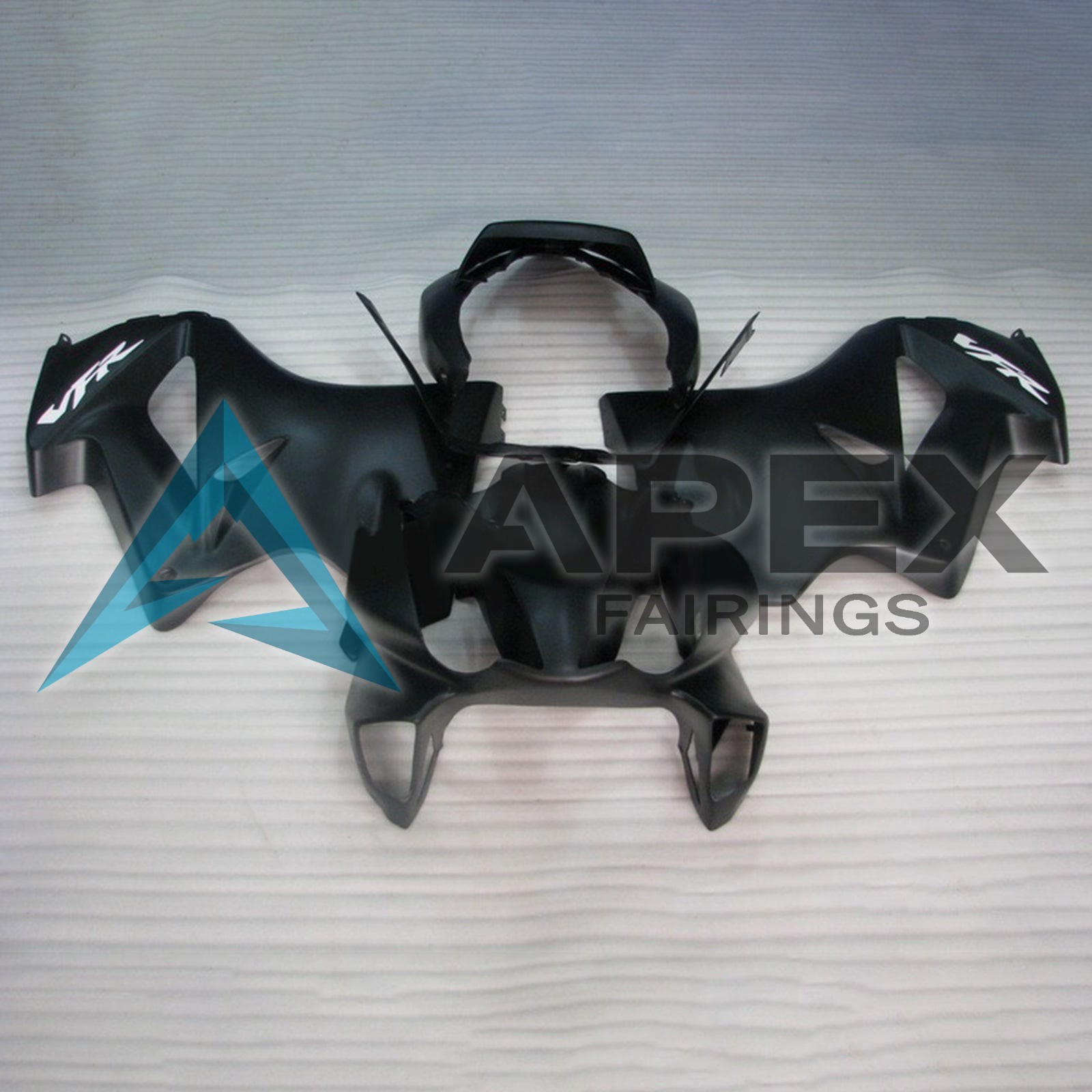 Matte Black with White VFR Logo - Honda VFR800 Viffer / Interceptor (1998-2001) ABS Fairings | Apex Fairings