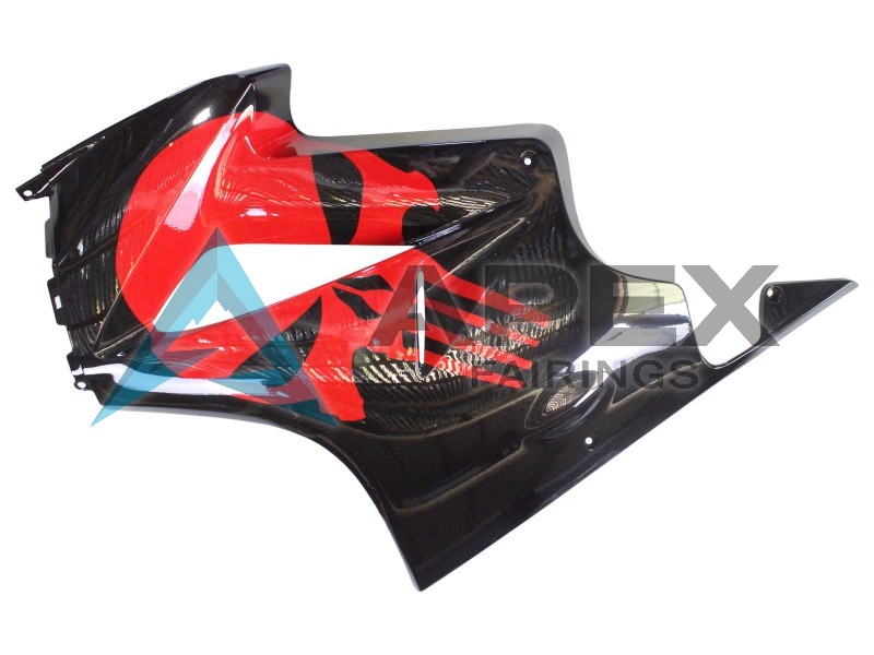 Glossy Black Red - Honda VFR800 Interceptor RC46 (2002-2016) ABS Fairings | Apex Fairings — view 4