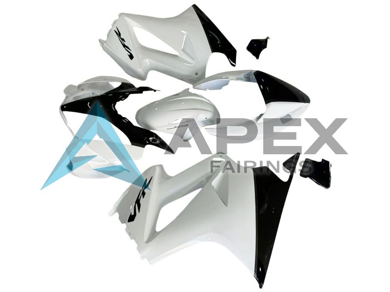 Pearl White Glossy Black Decal - Honda VFR800 Interceptor RC46 (2002-2016) ABS Fairings | Apex Fairings — view 3