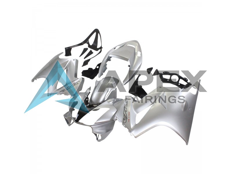 Silver  - Honda VFR800 Interceptor RC46 (2002-2016) ABS Fairings | Apex Fairings — view 3