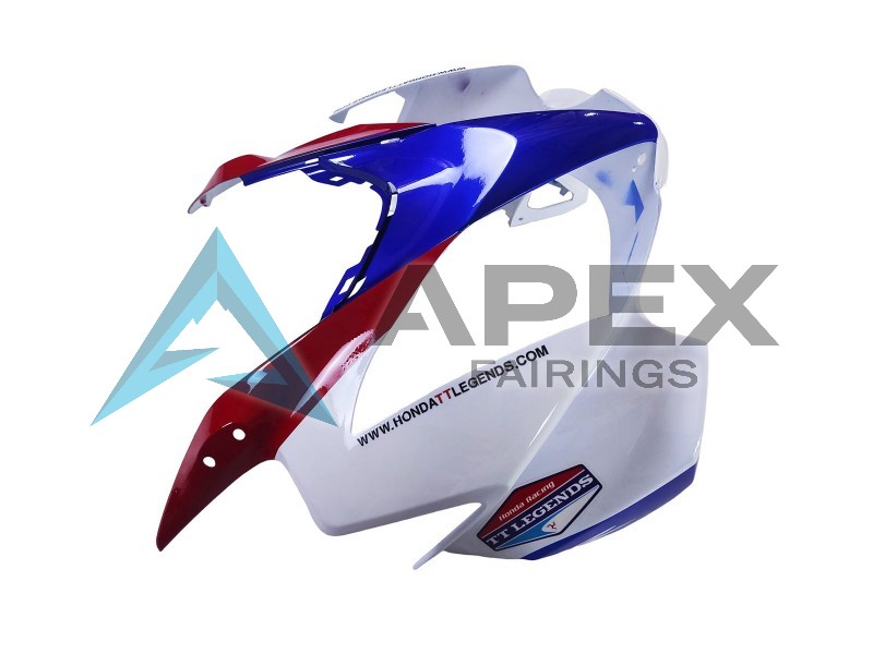 White Red Blue Motul - Honda VFR800 Interceptor RC46 (2002-2016) ABS Fairings | Apex Fairings — view 3