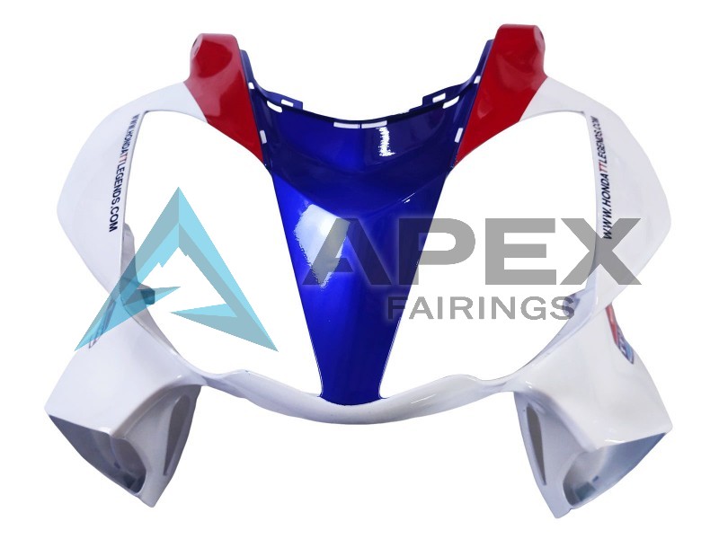 White Red Blue Motul - Honda VFR800 Interceptor RC46 (2002-2016) ABS Fairings | Apex Fairings — view 4
