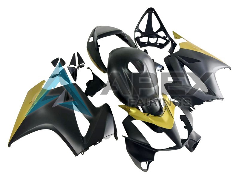 Yellow Matte Black - Honda VFR800 Interceptor RC46 (2002-2016) ABS Fairings | Apex Fairings — view 2