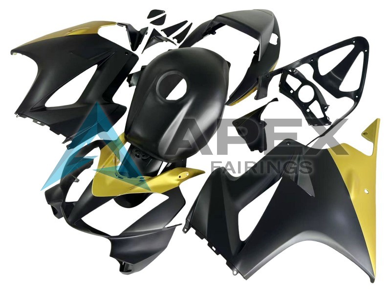 Yellow Matte Black - Honda VFR800 Interceptor RC46 (2002-2016) ABS Fairings | Apex Fairings — view 3