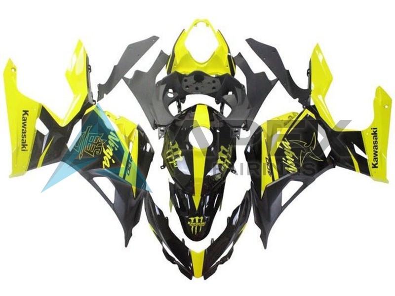 Yellow Black Monster - Kawasaki Ninja400 / EX400 (2018-2025) ABS Fairings | Apex Fairings