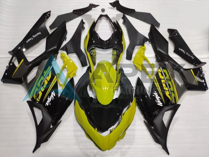 Yellow Glossy Black Matte Black OEM - Kawasaki Ninja400 / EX400 (2018-2025) ABS Fairings | Apex Fairings