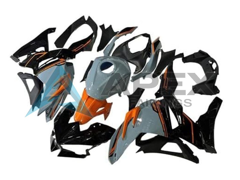 Nardo Grey Orange Black - Kawasaki Ninja500 / EX500 (2024-2025) ABS Fairings | Apex Fairings