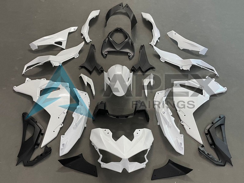White Black - Kawasaki Ninja500 / EX500 (2024-2025) ABS Fairings | Apex Fairings