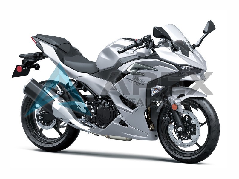 Metallic Silver - Kawasaki Ninja500 / EX500 (2024-2025) ABS Fairings | Apex Fairings