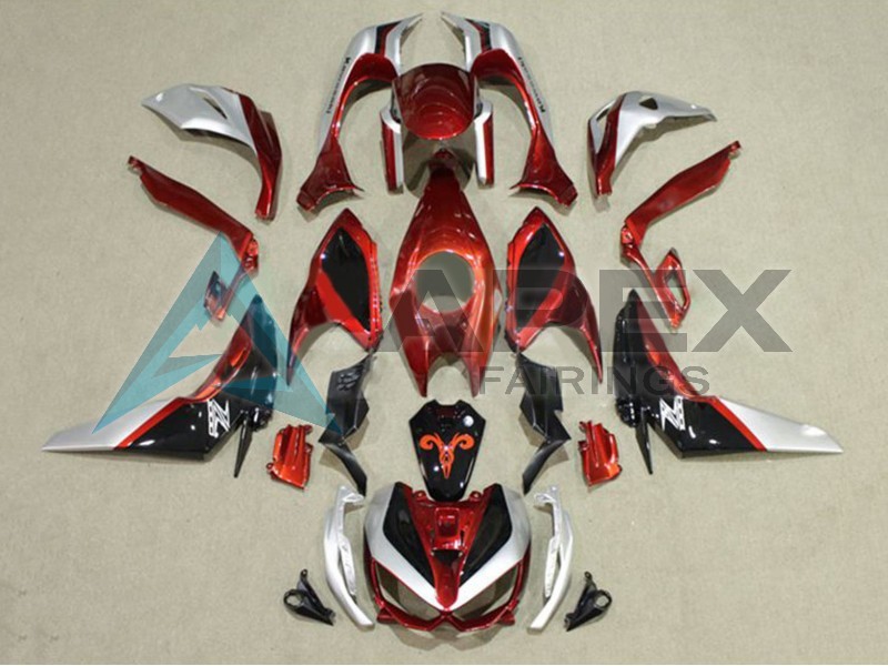 Red Silver Black - Kawasaki Z1000 (2014-2016) ABS Fairings | Apex Fairings