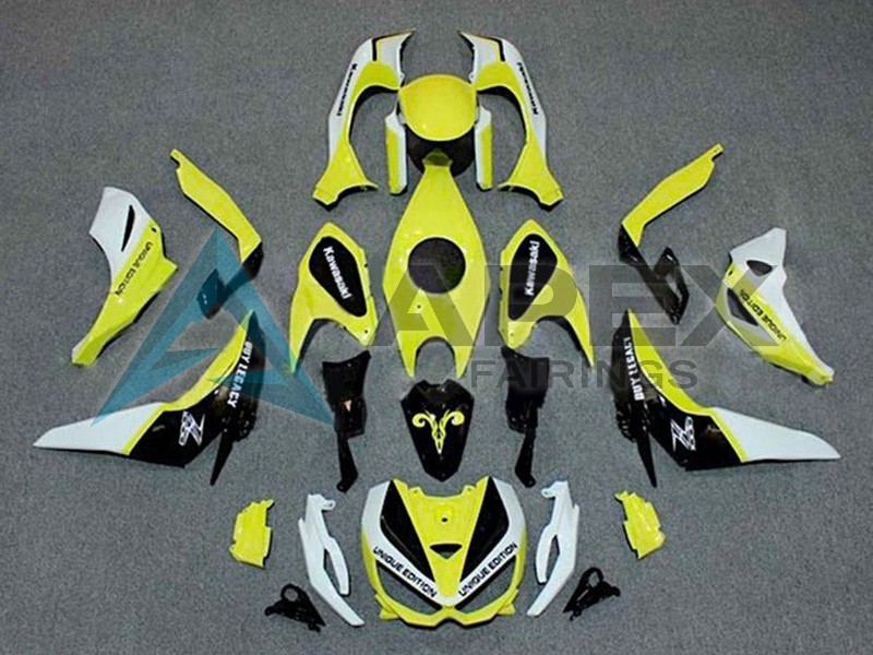 White Yellow Black - Kawasaki Z1000 (2014-2016) ABS Fairings | Apex Fairings