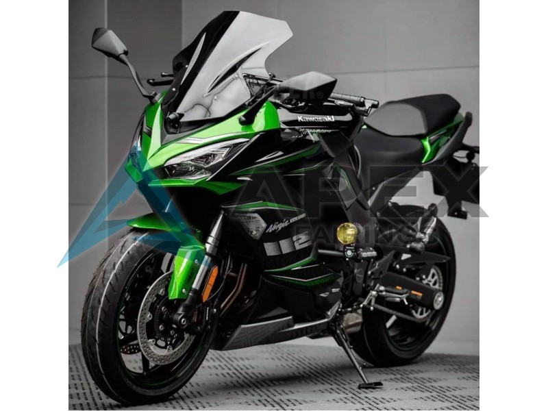 Black Green - Kawasaki Z1000SX (2020-2026) ABS Fairings — Style FE1 | Apex Fairings