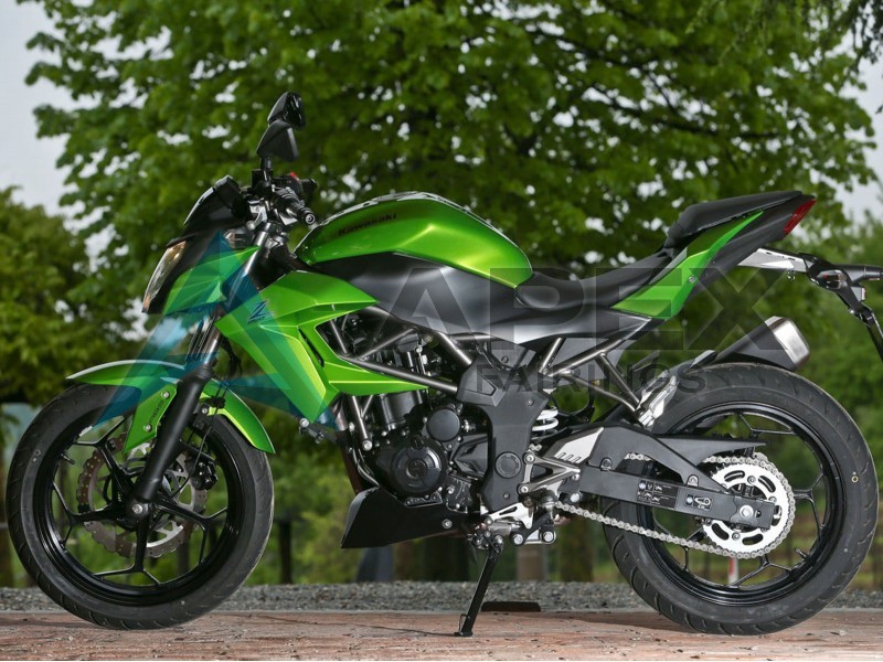 Green Matte Black - Kawasaki Z250 / Z300 (2015-2016) ABS Fairings — Style FE10 | Apex Fairings