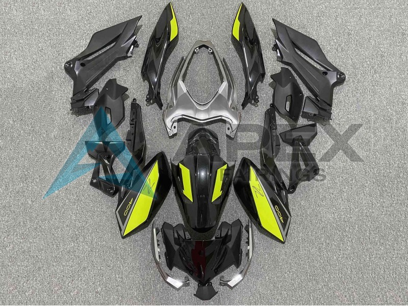 Matte Black Yellow - Kawasaki Z400 (2018-2025) ABS Fairings | Apex Fairings