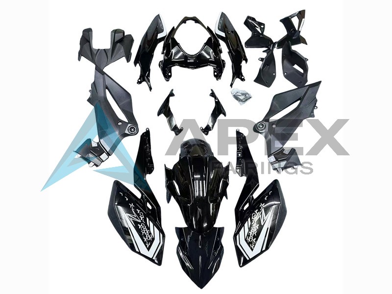 Glossy Black - Kawasaki Z400 (2018-2024) ABS Fairings | Apex Fairings