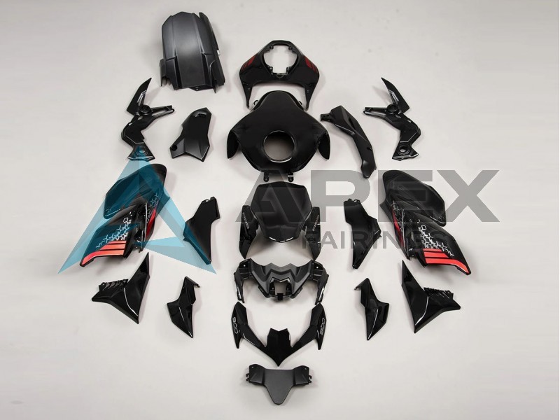 Black Red - Kawasaki Z900 (2020-2024) ABS Fairings | Apex Fairings