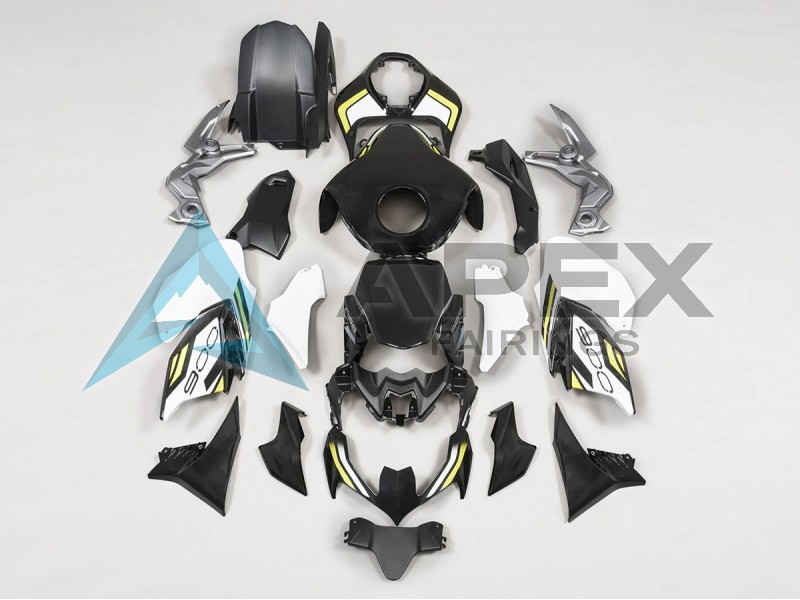 Black White Yellow - Kawasaki Z900 (2020-2024) ABS Fairings | Apex Fairings